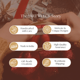 Banarasi Silk Sunglasses Case | Blue - Margenta - ArtFlyck