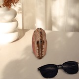 Banarasi Silk Sunglasses Case | Pink - ArtFlyck