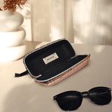 Banarasi Silk Sunglasses Case | Pink - ArtFlyck