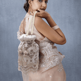 Chand Off White Potli | Made to Order - ArtFlyck