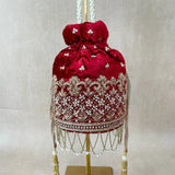 Gulab Red Potli | Made to Order - ArtFlyck