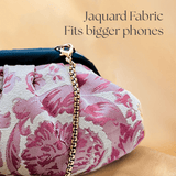 Jacquard Floral Pink Batua - ArtFlyck