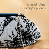 Jacquard Grey Black Batua - ArtFlyck