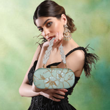 Anaya Capsule Mint Clutch