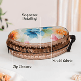 Modal Sunglasses Case | White Bloom - ArtFlyck