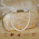 Naaz Banarasi Clutch | Gold - ArtFlyck