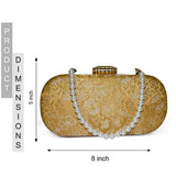 Naaz Banarasi Clutch | Gold - ArtFlyck