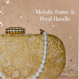 Naaz Banarasi Clutch | Gold - ArtFlyck