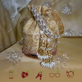 Naaz Banarasi Potli | Gold - ArtFlyck