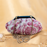 Jacquard Floral Pink Batua