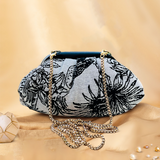 Jacquard Grey Black Batua