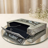 Bohemia Metal Envelope Clutch | Silver
