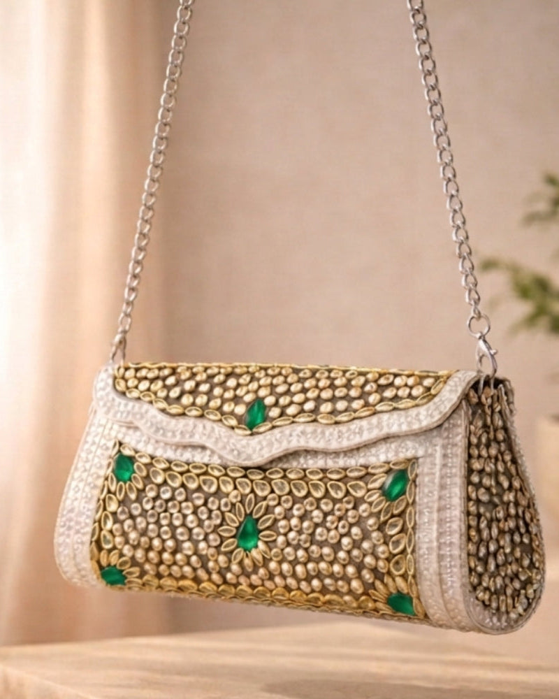 Sitara Emerald Clutch