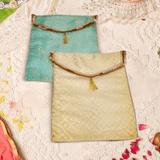 Suit / Saree Cover - Golden - Mint(Pack of 2) - ArtFlyck