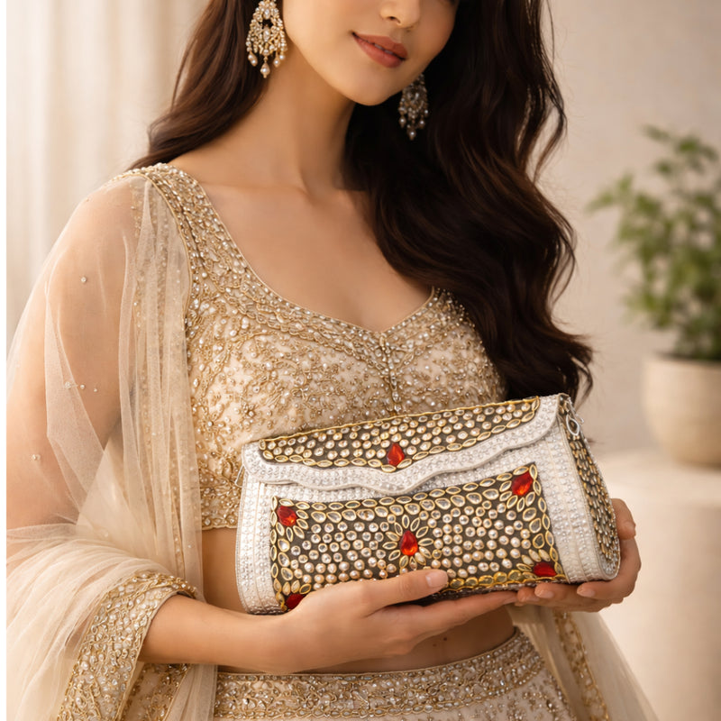 Sitara Ruby Clutch