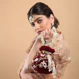 Adah Crimson Potli | Made to Order - ArtFlyck