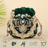 Adah Emerald Potli | Made to Order - ArtFlyck