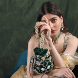 Adah Emerald Potli | Made to Order - ArtFlyck