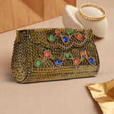 Bohemia Druzzy Stone Multi-Color Clutch - ArtFlyck