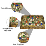 Bohemia Druzzy Stone Multi-Color Clutch - ArtFlyck