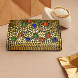 Bohemia Druzzy Stone Multi-Color Clutch - ArtFlyck