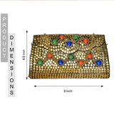 Bohemia Druzzy Stone Multi-Color Clutch - ArtFlyck