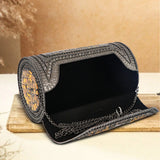 Bohemian Papillon Metal Clutch | Grey - ArtFlyck