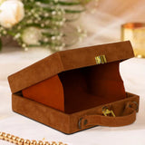 Gold Lady Suede Evening Clutch - ArtFlyck