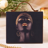 Gold Lady Suede Evening Clutch - ArtFlyck