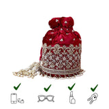 Gulab Red Potli | Made to Order - ArtFlyck