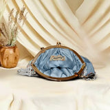 Noor Pearl Fringes Batua | Grey - ArtFlyck