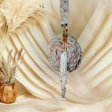 Noor Pearl Fringes Batua | Grey - ArtFlyck