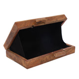 Printed Wooden Caramel Clutch - ArtFlyck