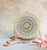 Round Zari Pearl Clutch | Golden