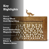 Wooden Pearl Clutch - ArtFlyck