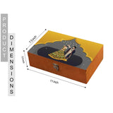 Yellow Green Bride Groom Rectangular Jewelry Box - ArtFlyck