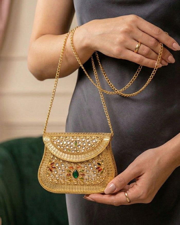 Sitara Gold Multi Mini Clutch