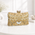Pillow Zari Clutch | Golden