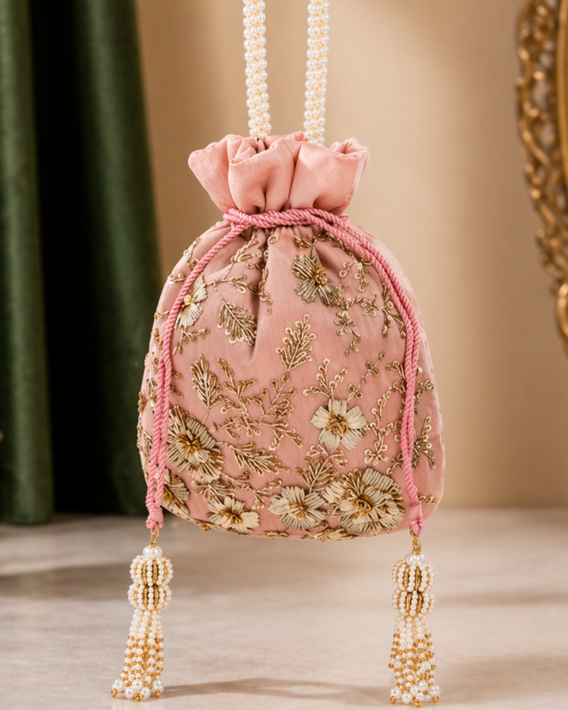 Blush Zari Potli