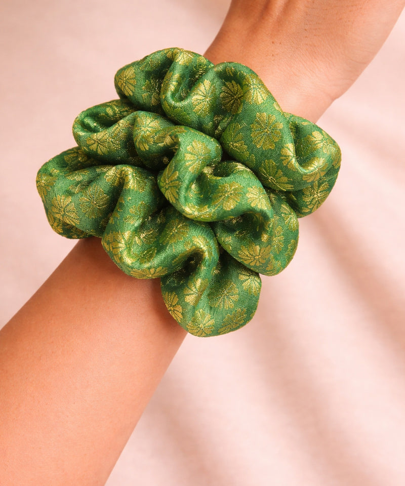 Banarasi Scrunchies | Green