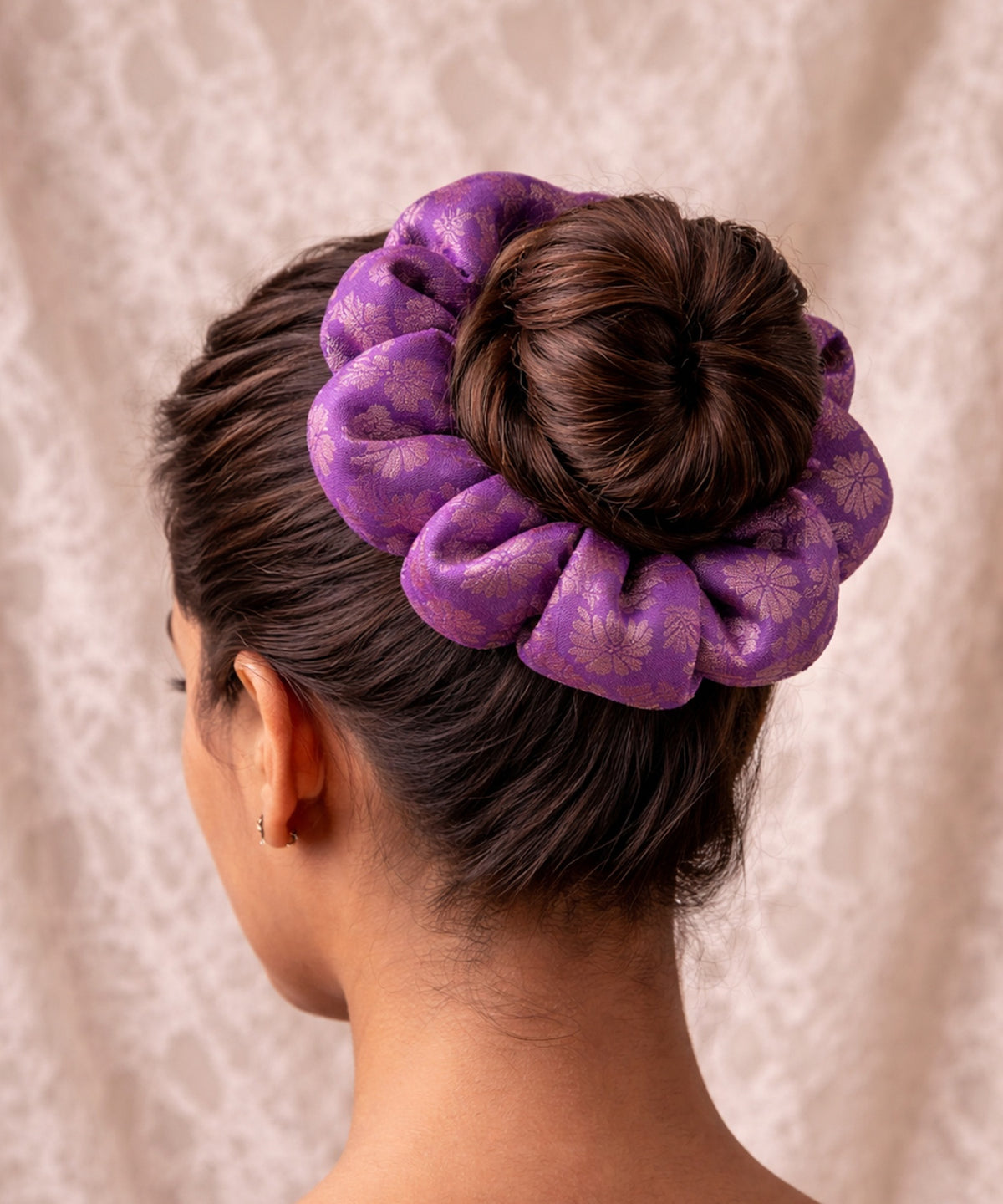 Banarasi Scrunchies | Purple