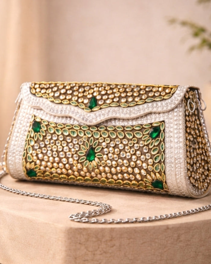 Sitara Emerald Clutch