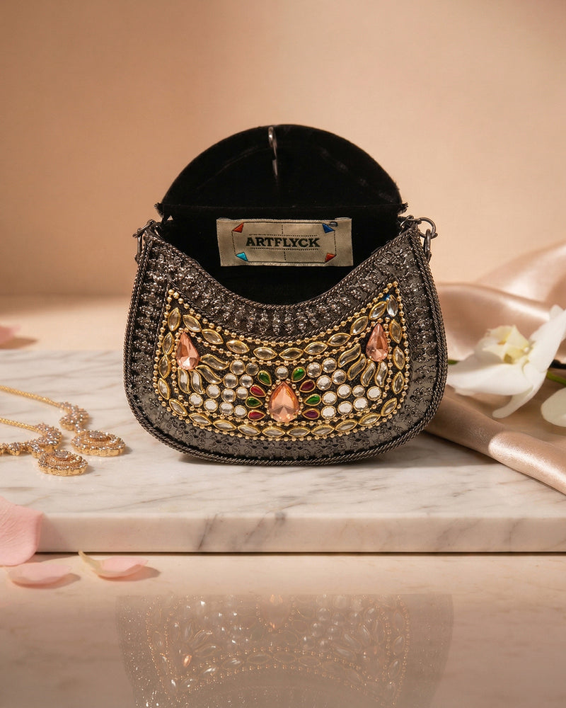 Sitara Multi Oxidized Mini Clutch