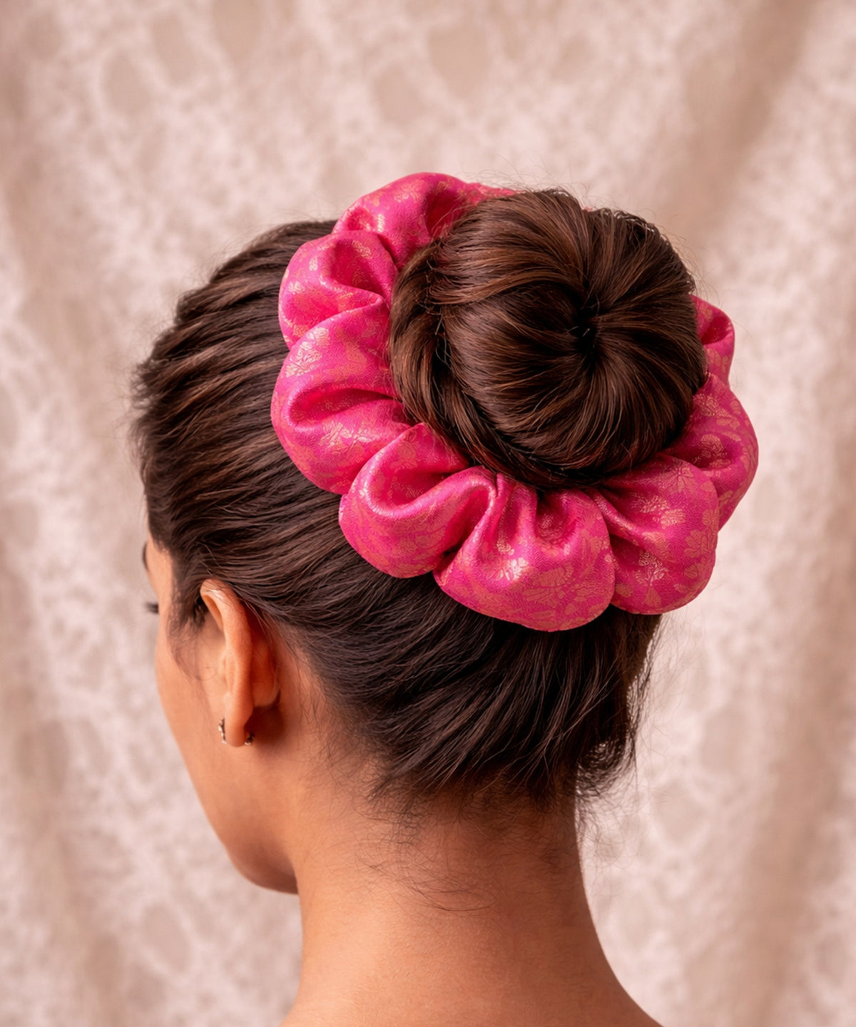 Banarasi Scrunchies | Pink