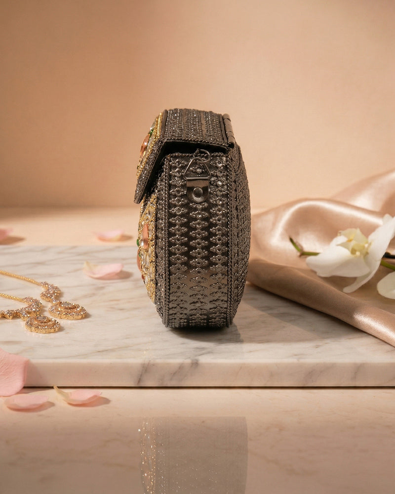 Sitara Multi Oxidized Mini Clutch