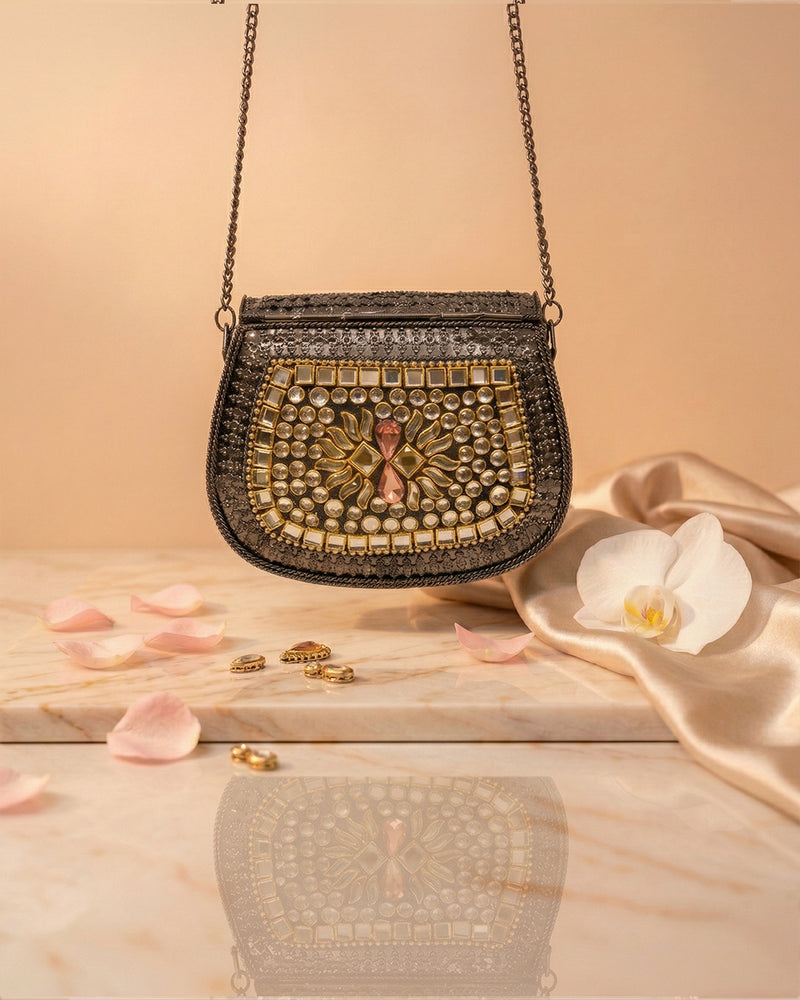 Sitara Multi Oxidized Mini Clutch