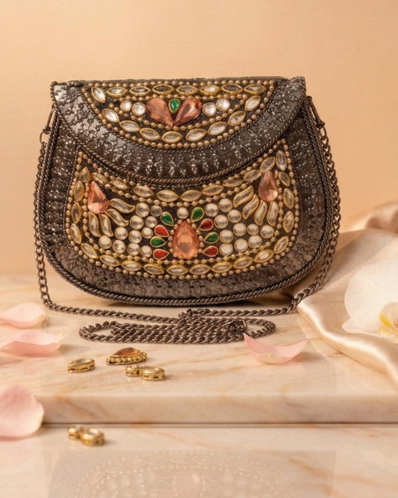 Sitara Multi Oxidized Mini Clutch