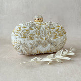 Capsule Zari Clutch | Off White