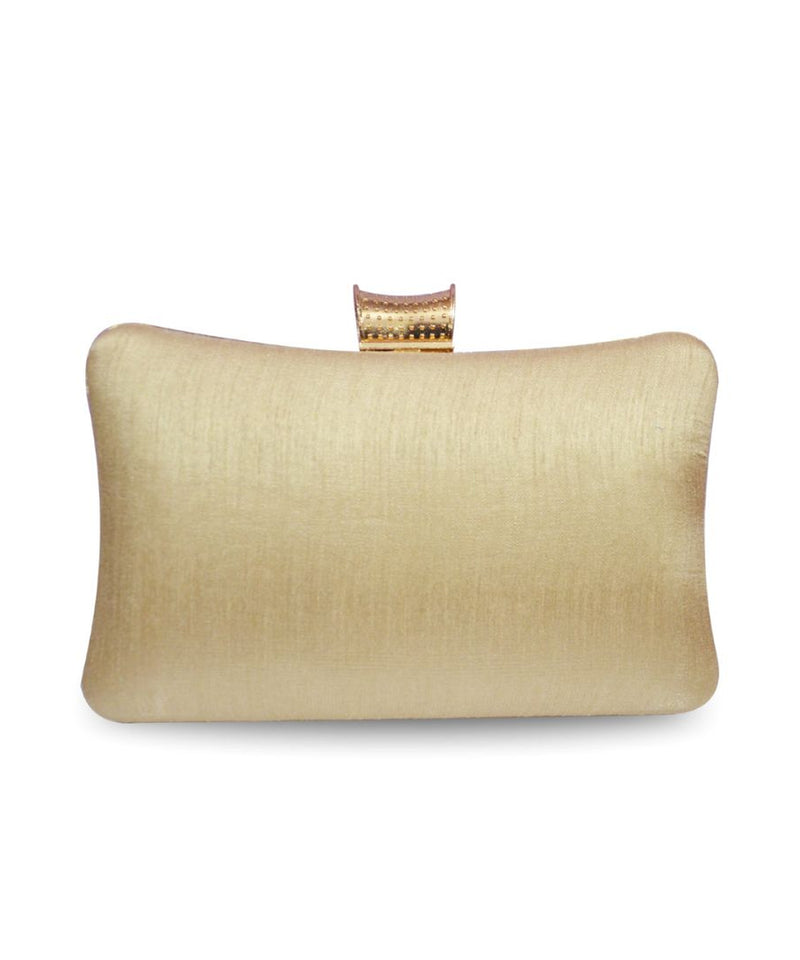 Pillow Zari Clutch | Golden