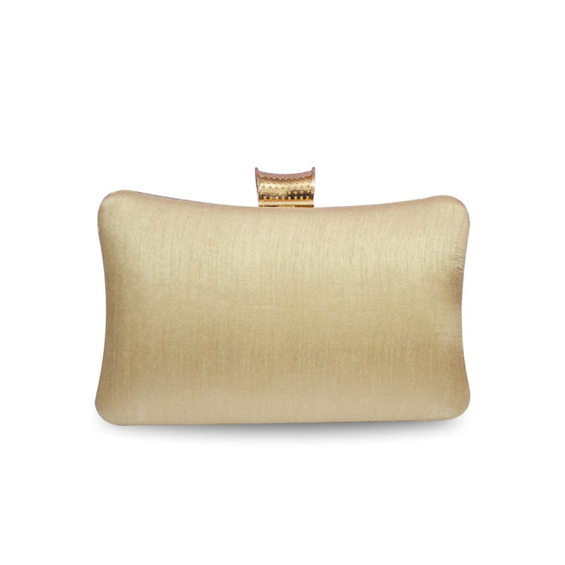 Pillow Zari Clutch | Golden